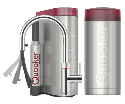 Quooker Flex mit COMBI+ Reservoir & CUBE Reservoir 5-in-1 Küchenarmatur Chrom